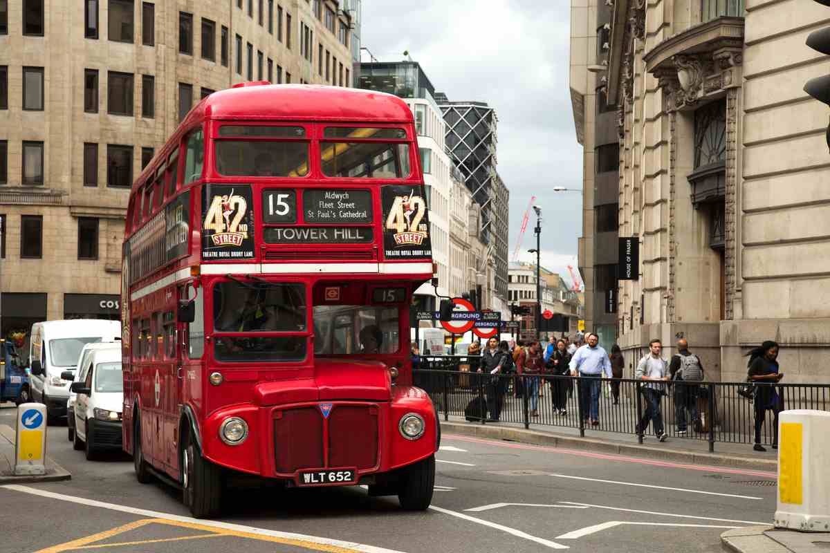 Un bus a due piani a Londra