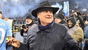 Claudio Lotito, presidente della Lazio - fonte Lapresse - suipedali.it