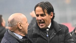 Giuseppe Marotta e Simone Inzaghi - fonte Ansa Foto - suipedali.it