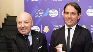 Giuseppe Marotta e Simone Inzaghi - fonte Lapresse - suipedali.it