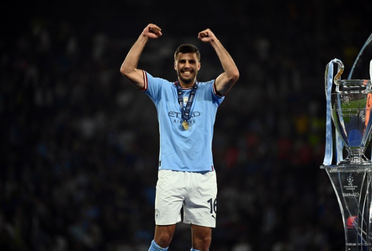 Rodri dopo la vittoria della Champions League - Fonte LaPresse - suipedali.it