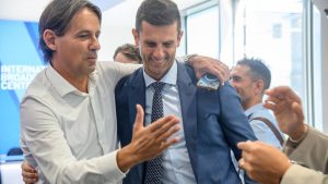 Simone Inzaghi e Thiago Motta - Fonte LaPresse - suipedali.it