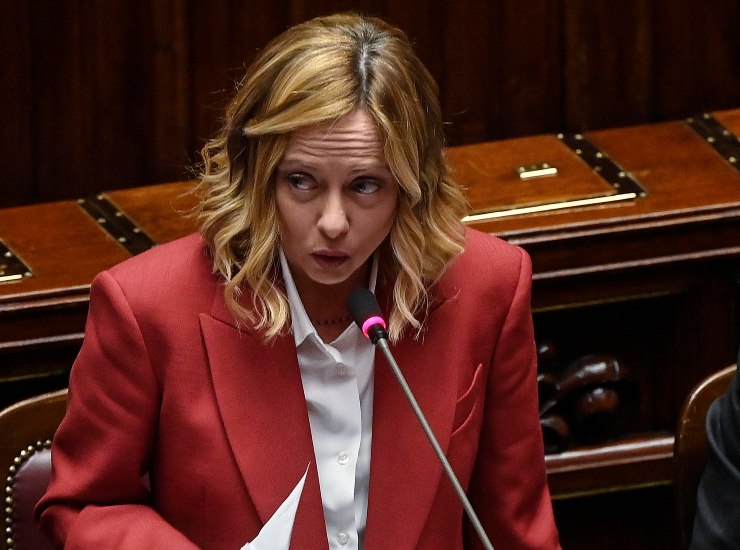 La presidente del Consiglio Giorgia Meloni - fonte Ansa Foto - suipedali.it